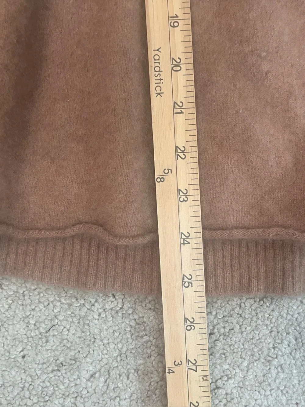 Free People Cashmere Boyfriend Hooded Sweater Womens Large Sahara Sand Brown